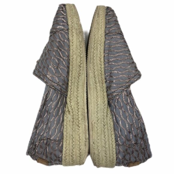 Joy and Mario Metallic Espadrilles Size 7W - Picture 5 of 8